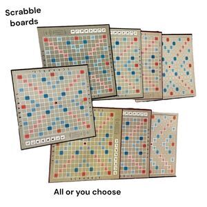 Scrabble boards lot  8 boards or you chose quantity 1 for 10 all for 60 granny